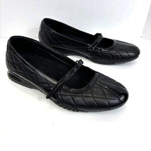 Cole Haan Air Quilted Mary Jane Shoes Womens 8B Black Leather Comfort Work Flats